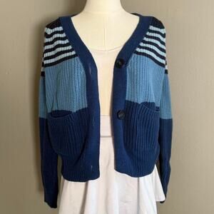 Navy blue striped sweater